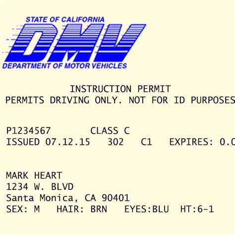 california dmv learners permit requirements